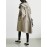 Drawstring Hooded Trench Coat, Casual Solid Long Sleeve Outerwear, Women's Clothing