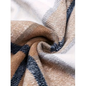 Plaid Print Pocket Button Front Jacket, Casual Collared Long Sleeve Outerwear, Women's Clothing